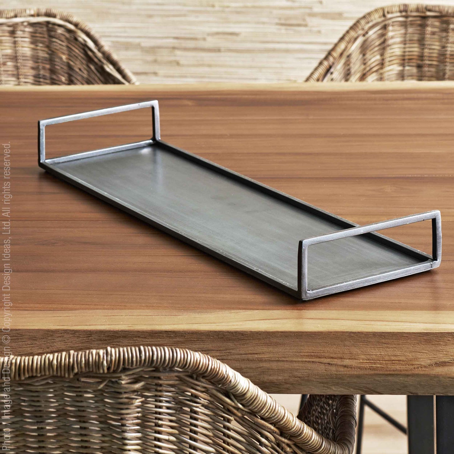 Gun Metal Gray Serving Tray
