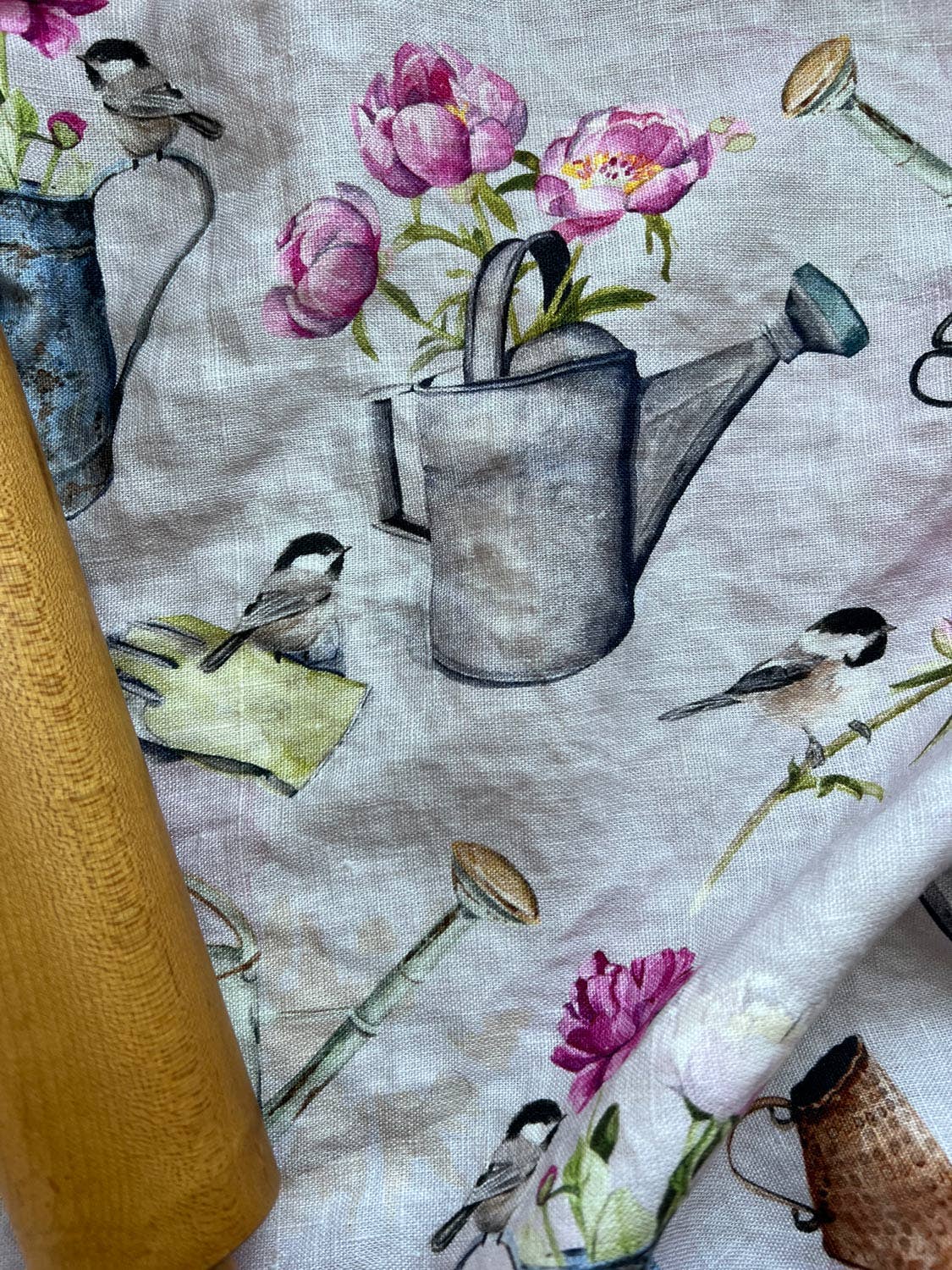 Bouquets & Birds Linen Tea Towels