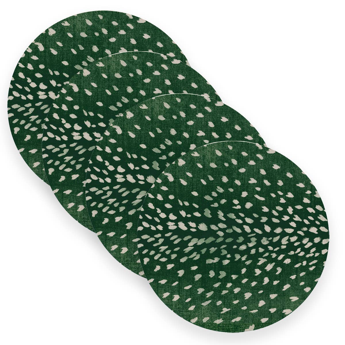 Antelope Linen Placemats - Hunter Green
