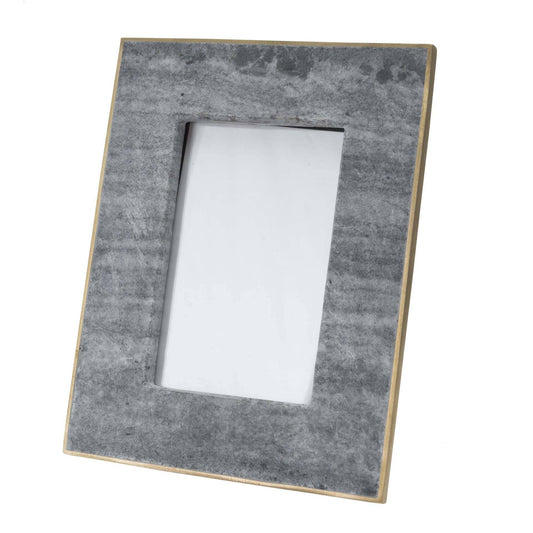 Marble with Brass Trim Picture Frame