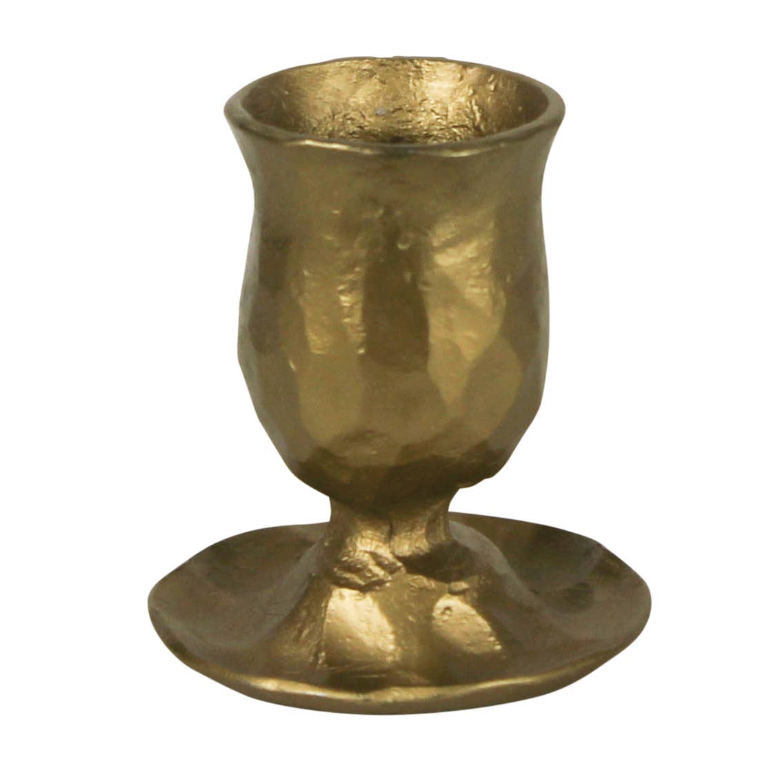 Low Brass Tulip Taper Candle Holder