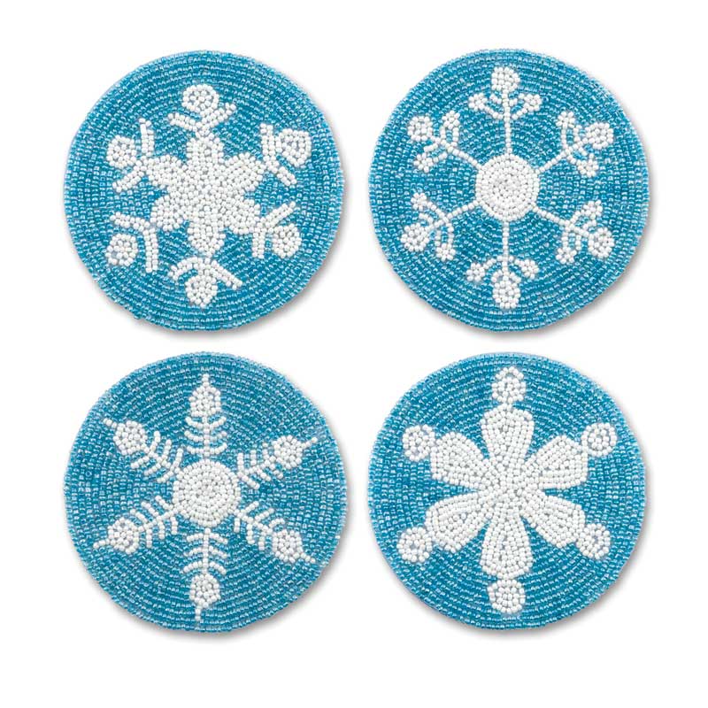 Beaded Snowflake Coasters