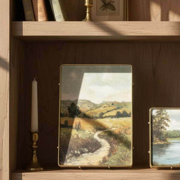 Industrial Brass Photo Frame 5x7