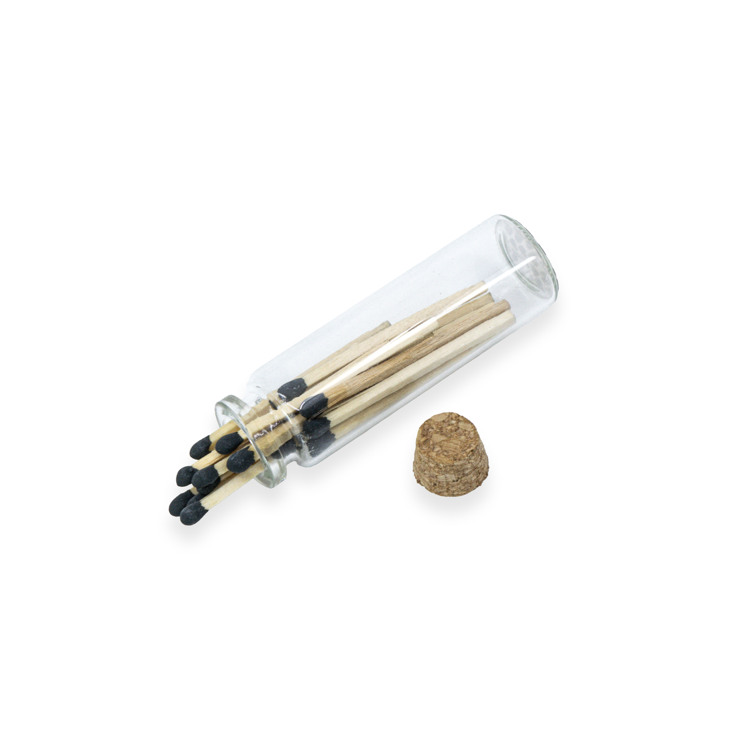 Small Match Bottles - Safety Matches in Jars - Black