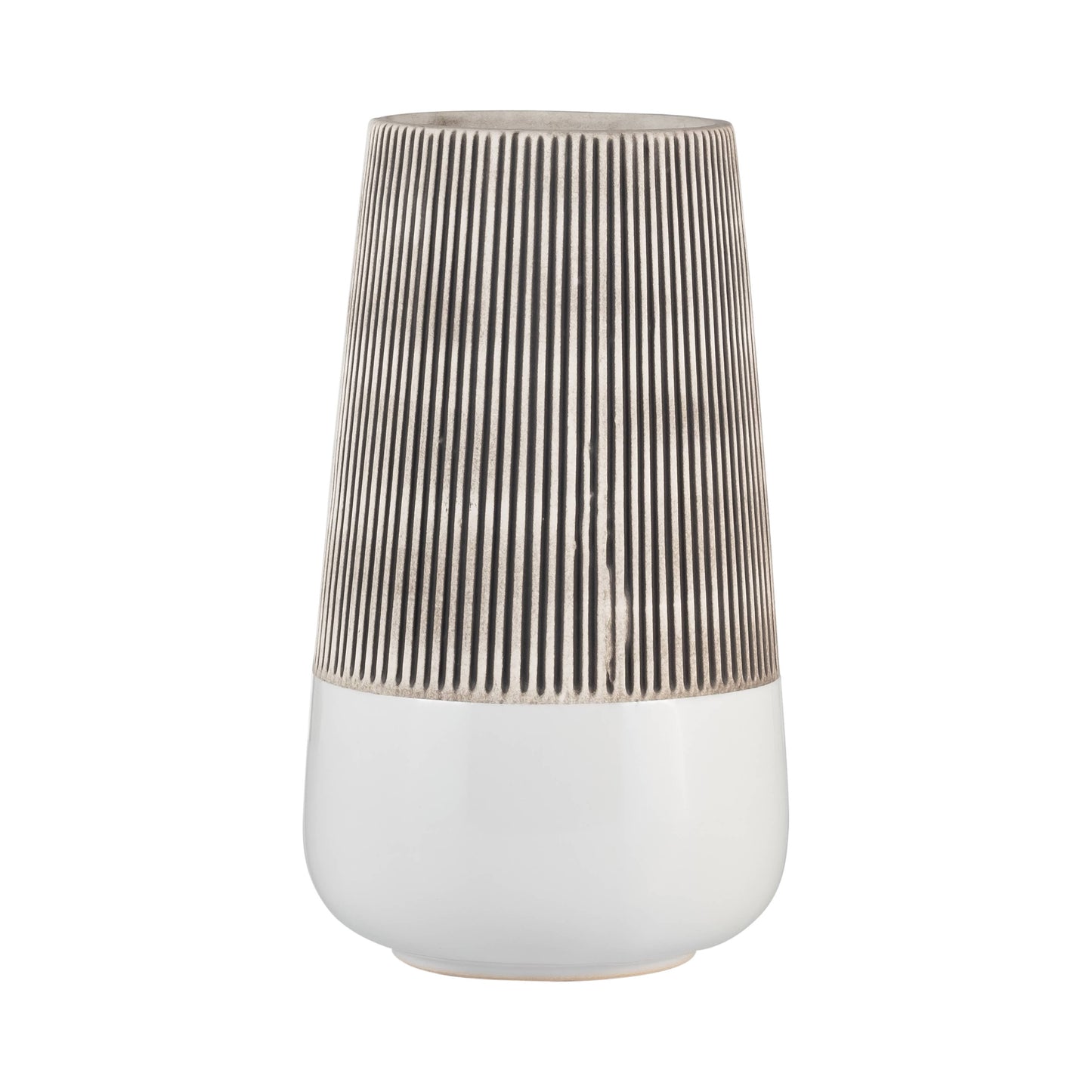 Textured Ribbed Vase