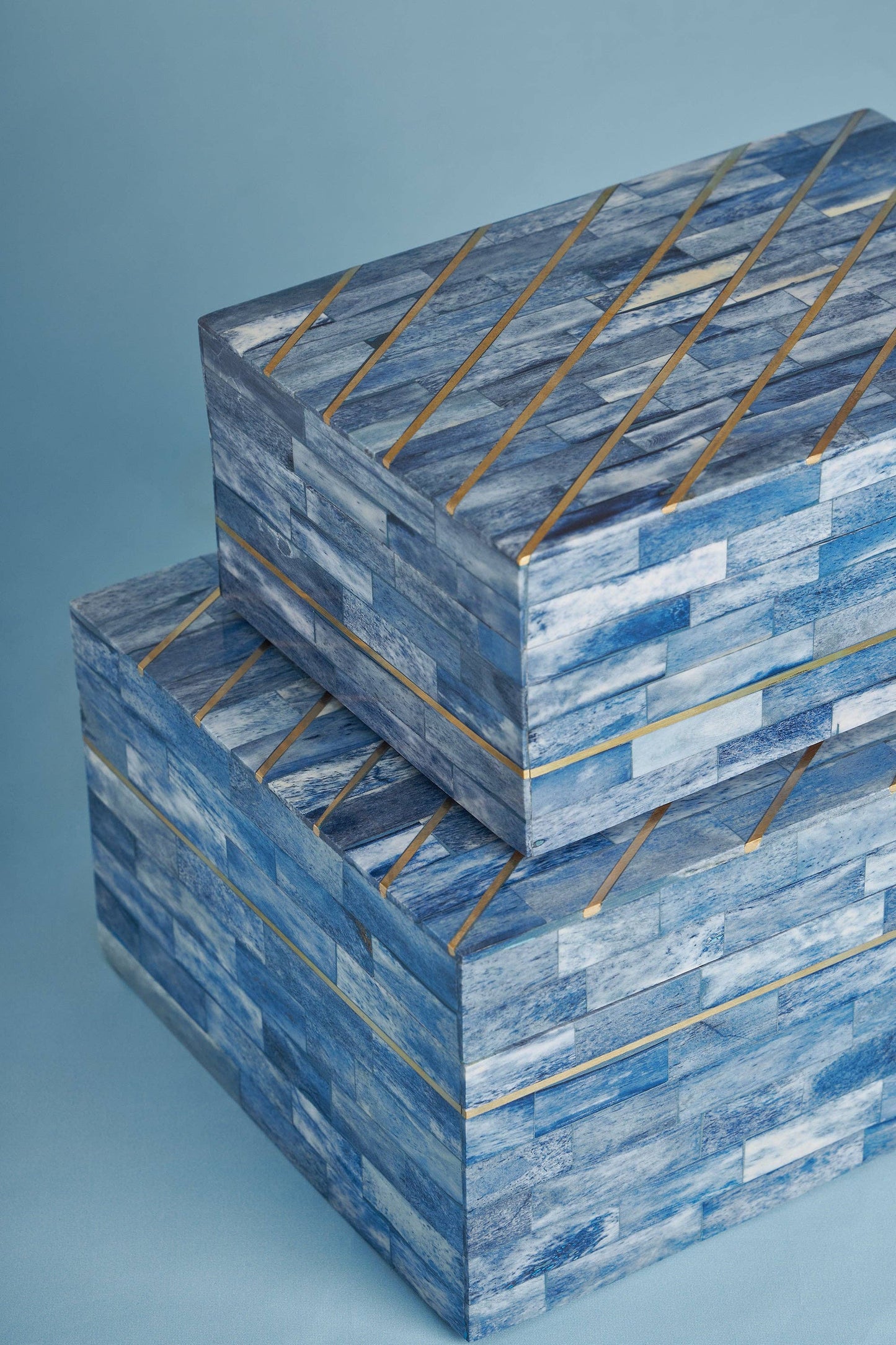 Bone and Brass Decorative Boxes
