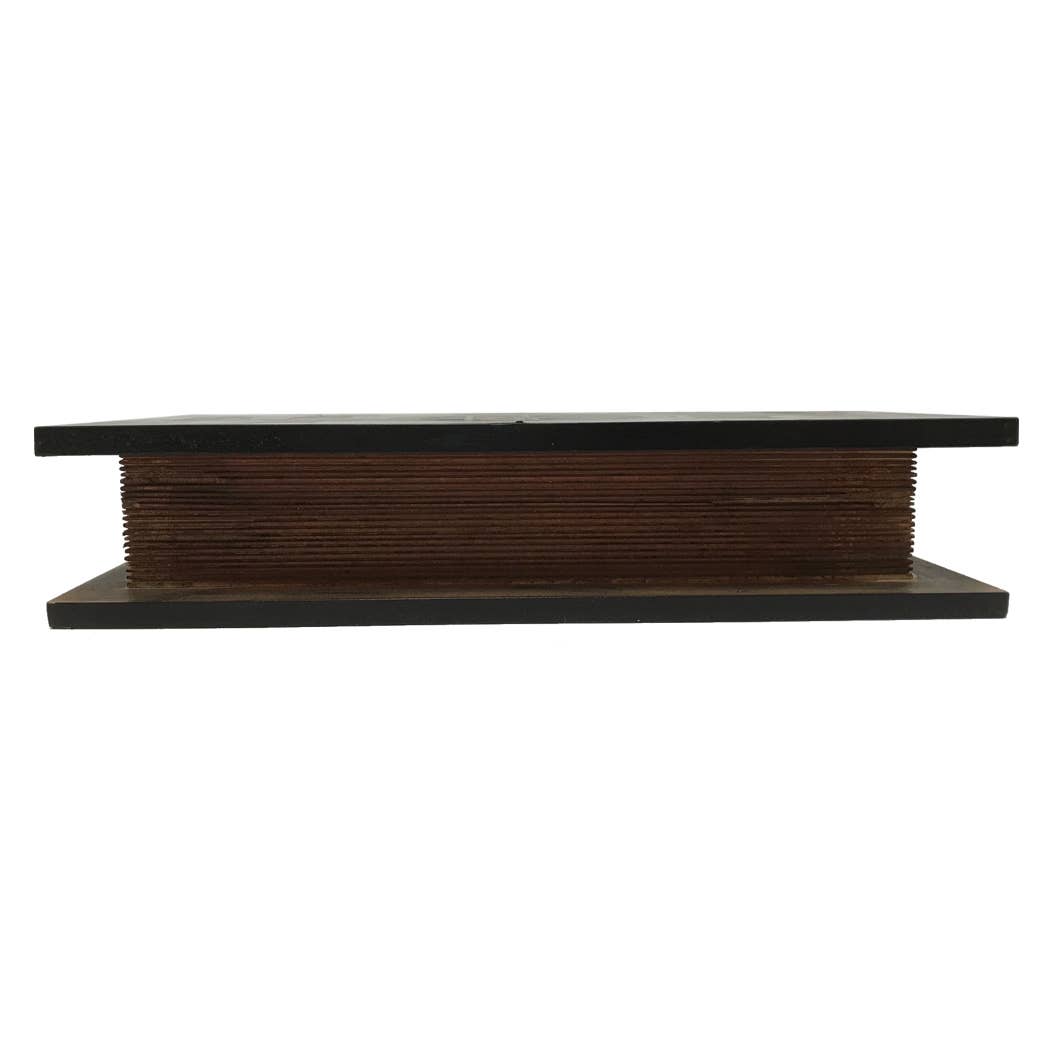 Black Wood Hollow Book Storage Box