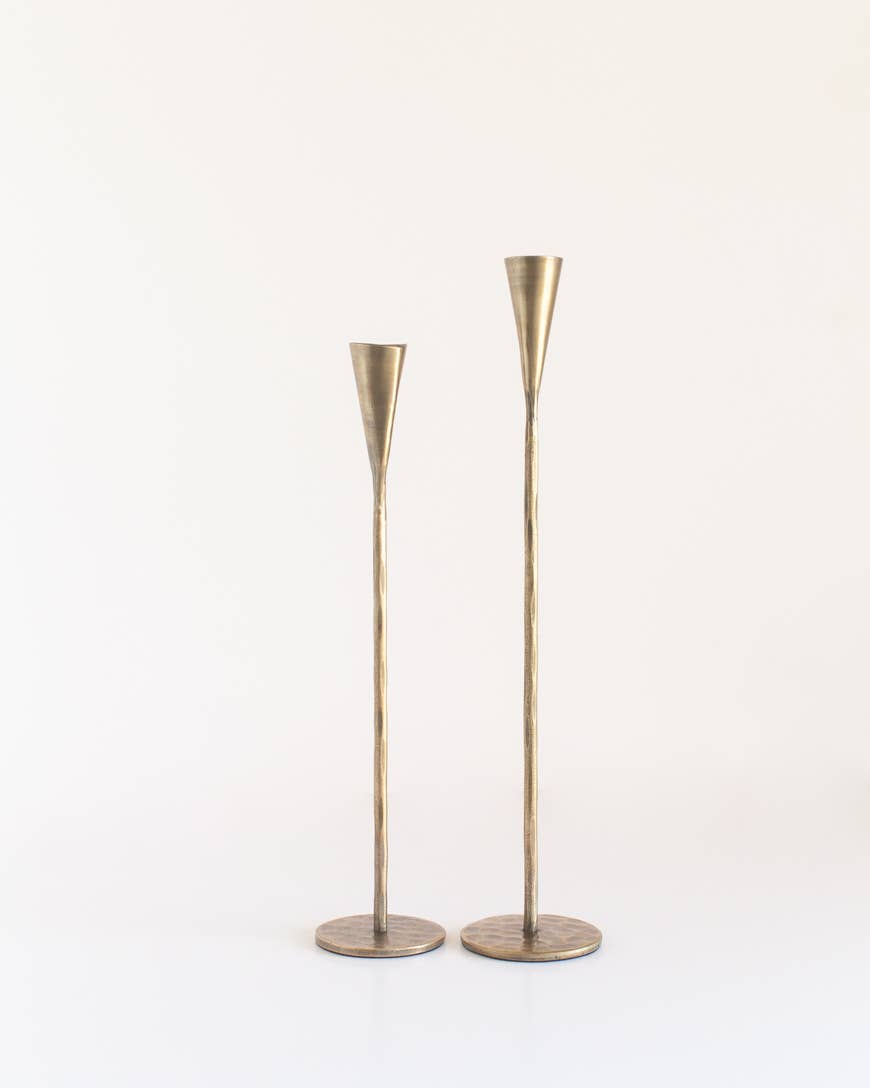 Hand-Forged Iron Candle Holders
