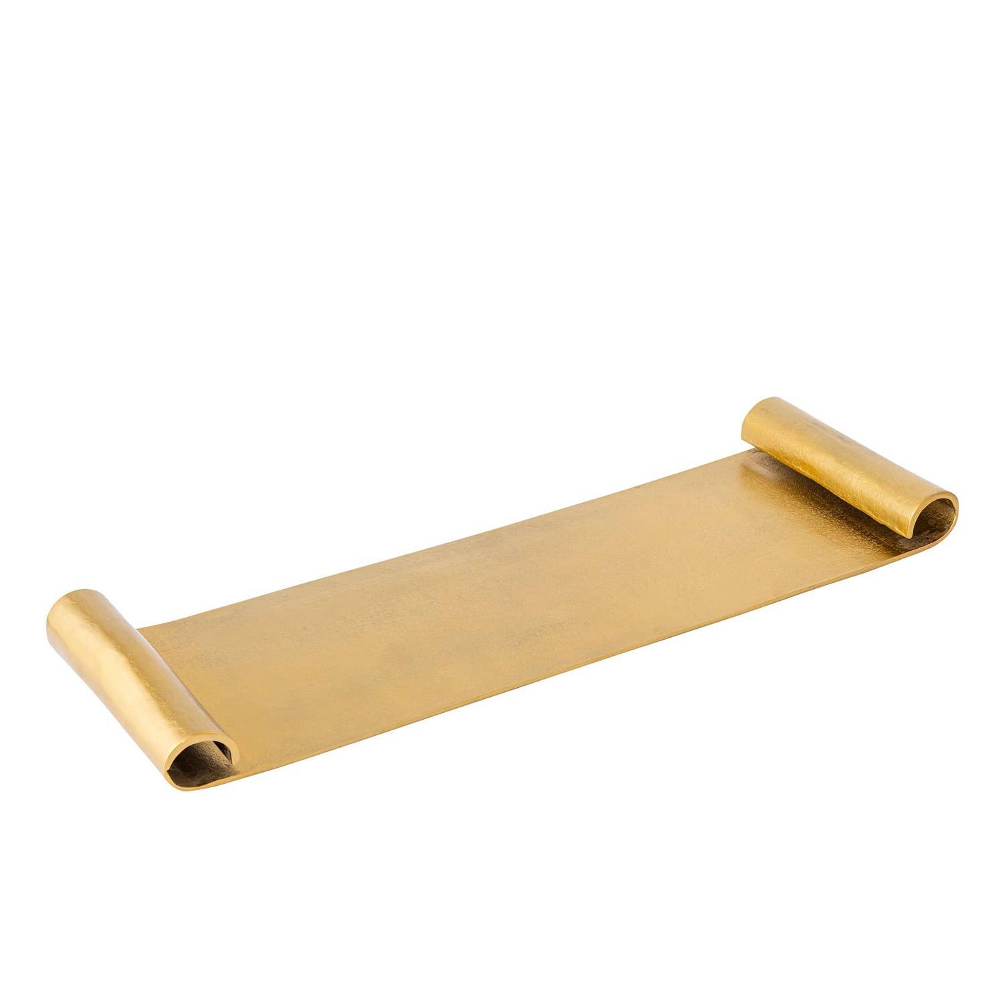 Scroll Tray Raw Brass Finish