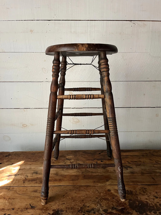 Vintage Wood Stool