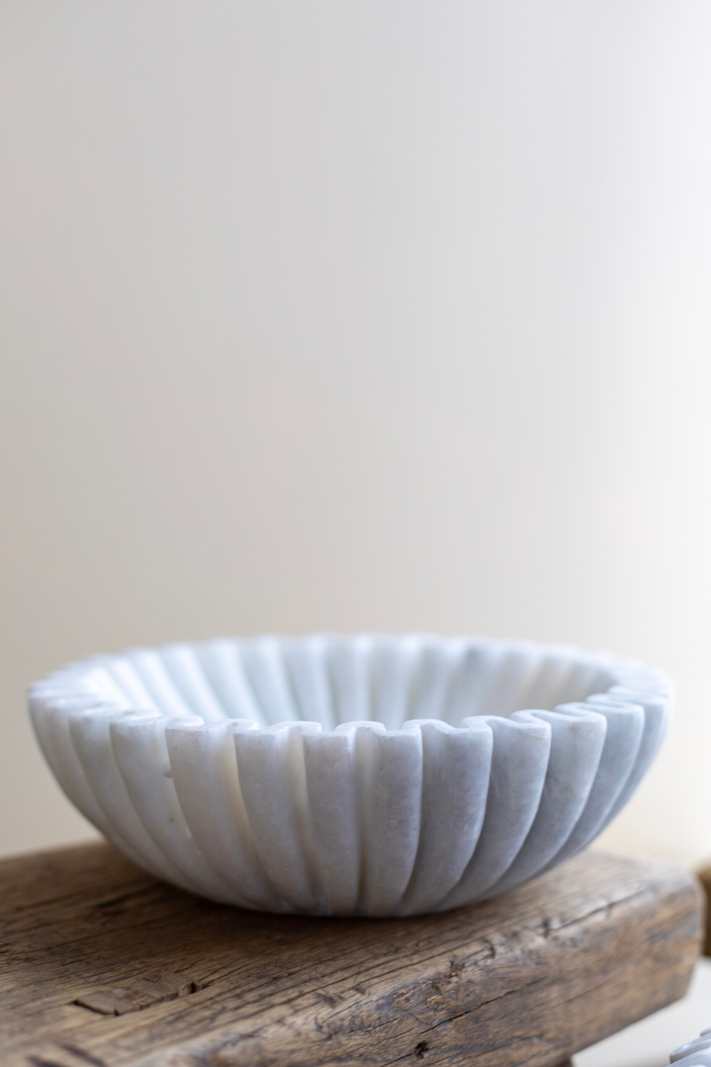 Marble Fluted Scalloped Bowls