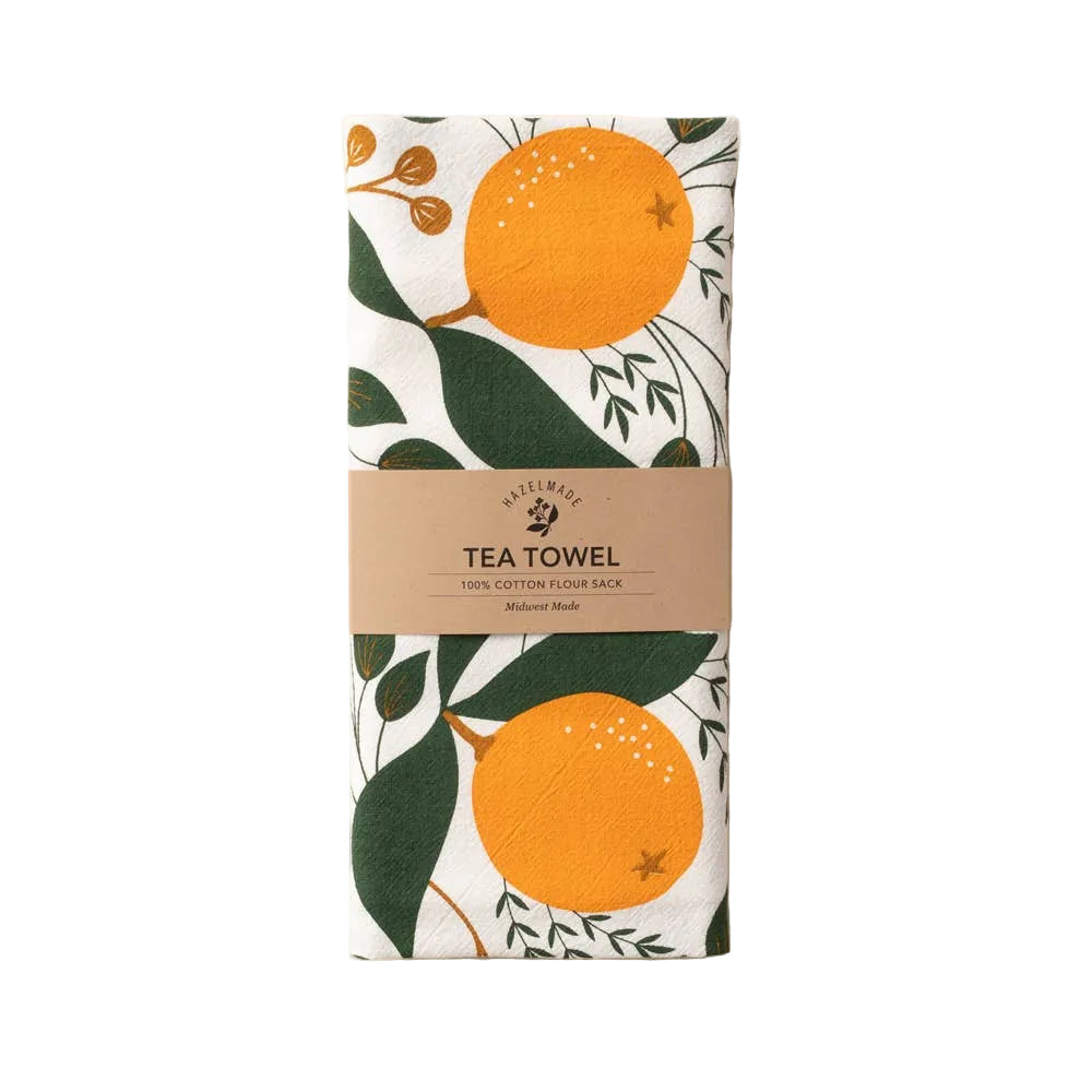 Citrus Flour Sack Tea Towels