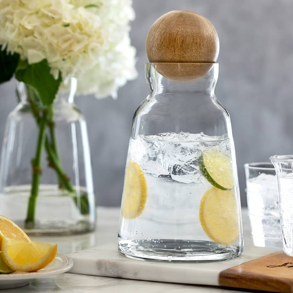 Carafe with Wood Ball Stopper