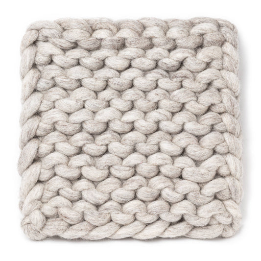 Chunky Knitted Trivet - Beige