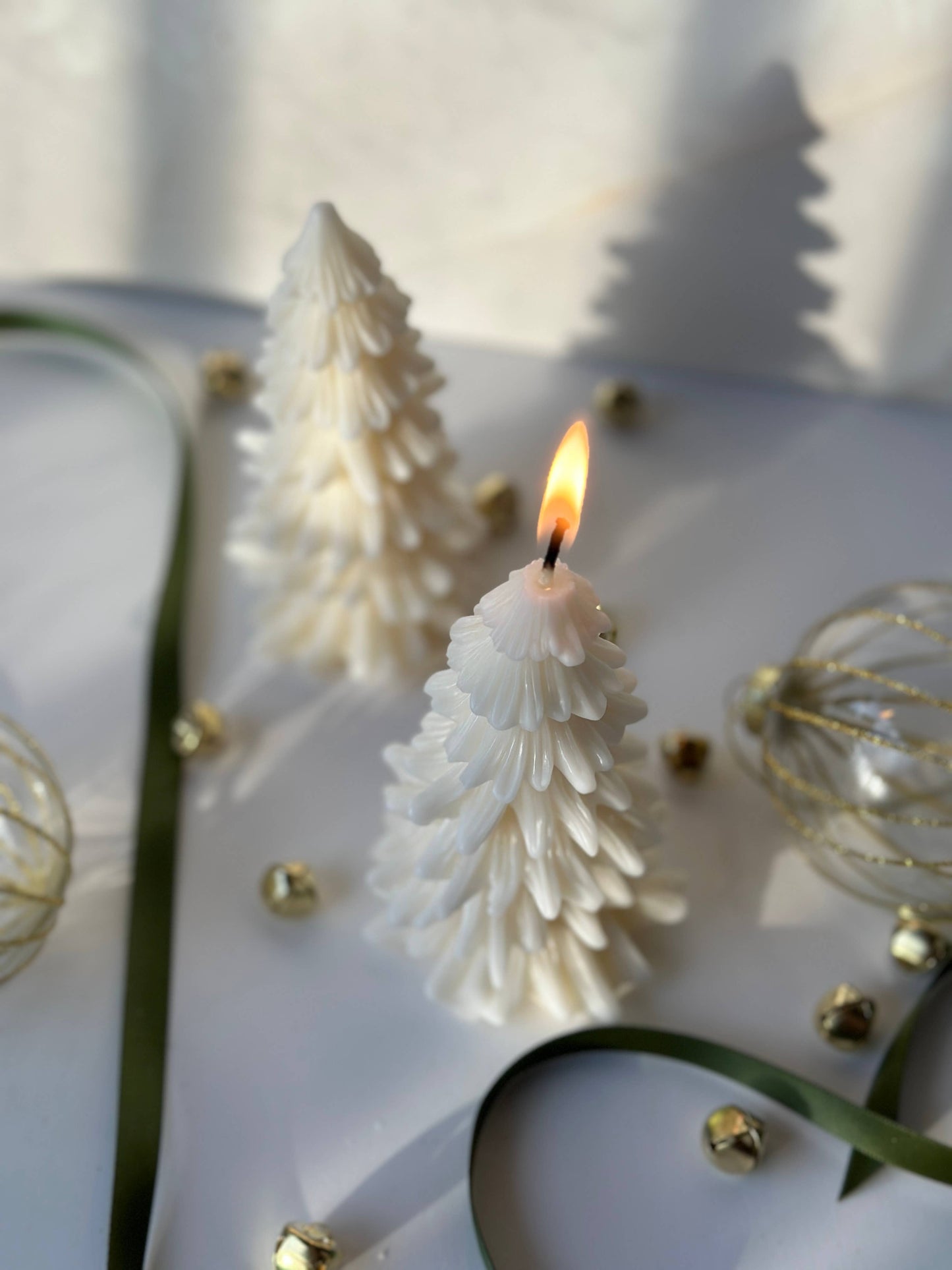 Tree Candle - White