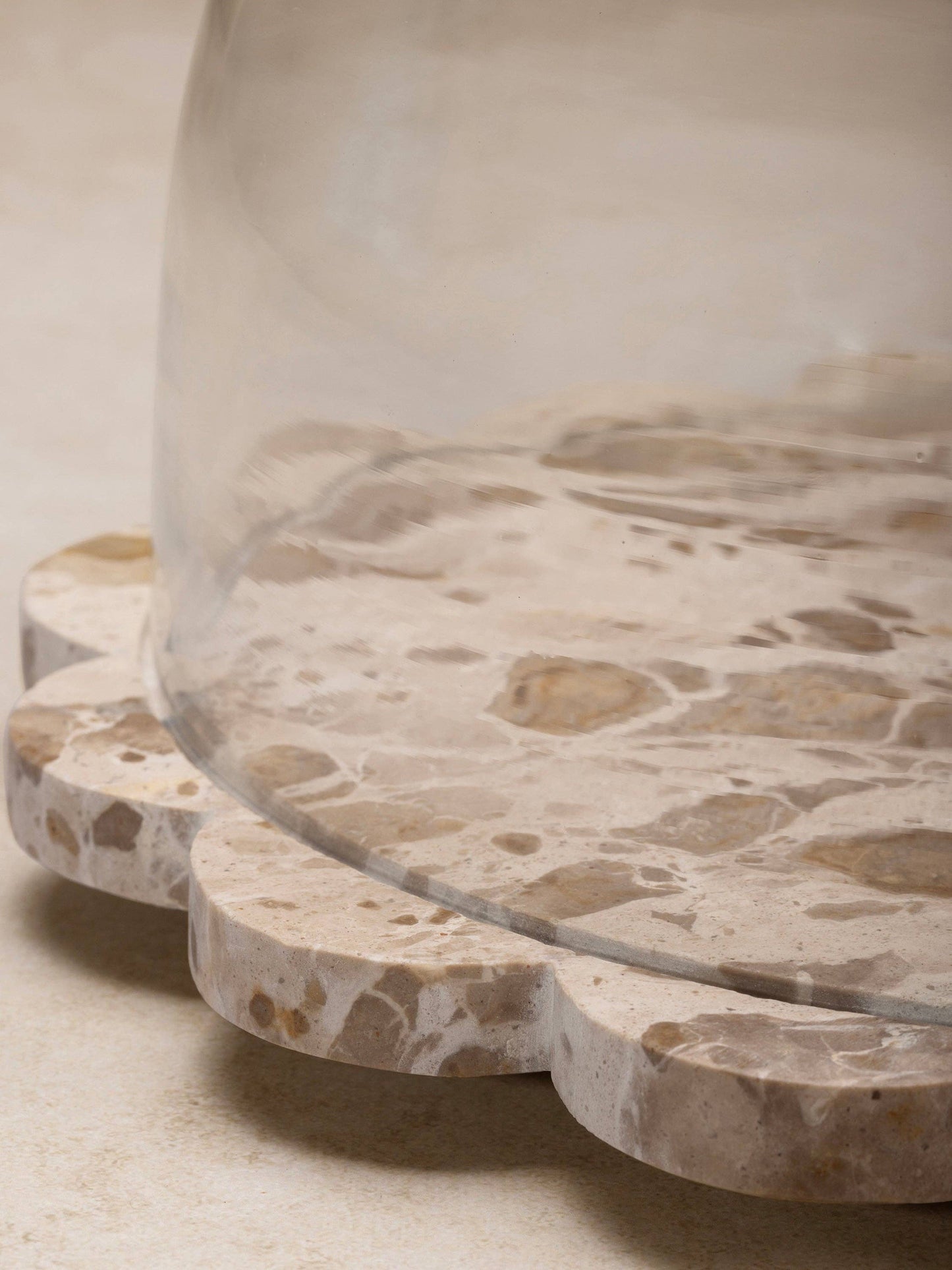 Marble Serving Board with Cloche in Onyx Brown