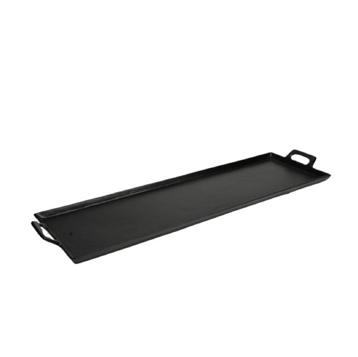 Long Tray with Handles in Black