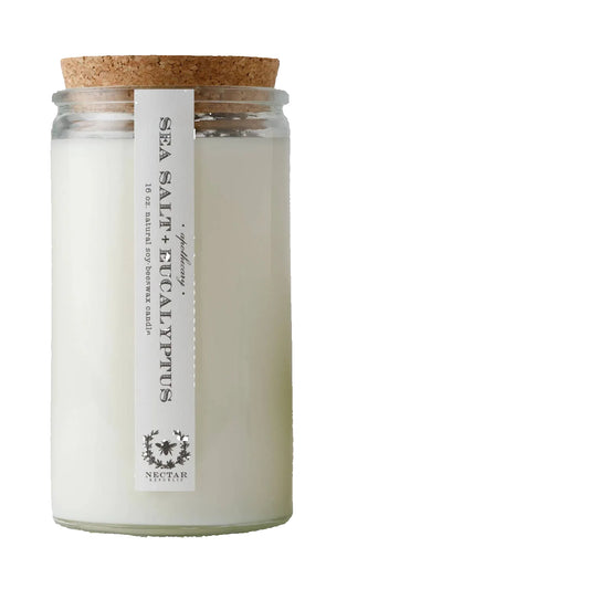 Sea Salt + Eucalyptus : Apothecary Candle