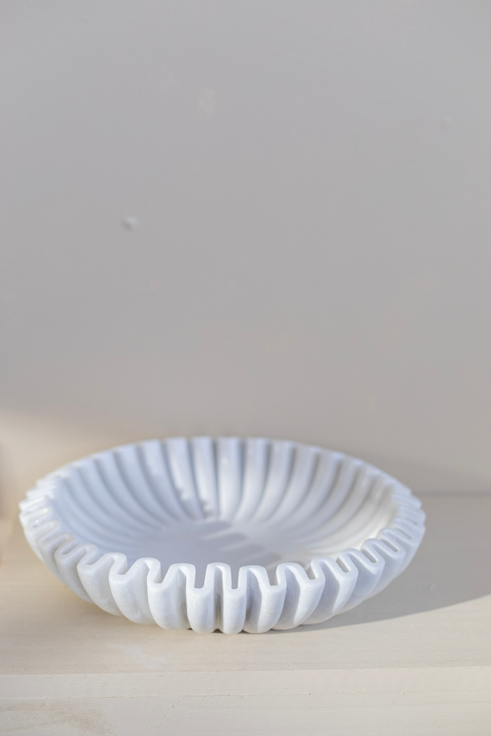 Marble Fluted Scalloped Bowls