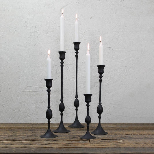 Black Taper Candle Holders - 5 sizes