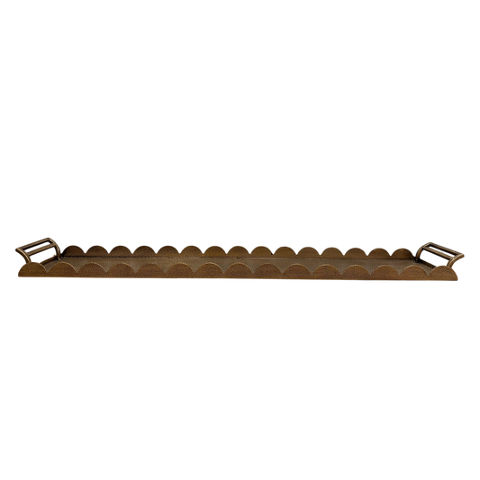 Scalloped Long Metal Tray