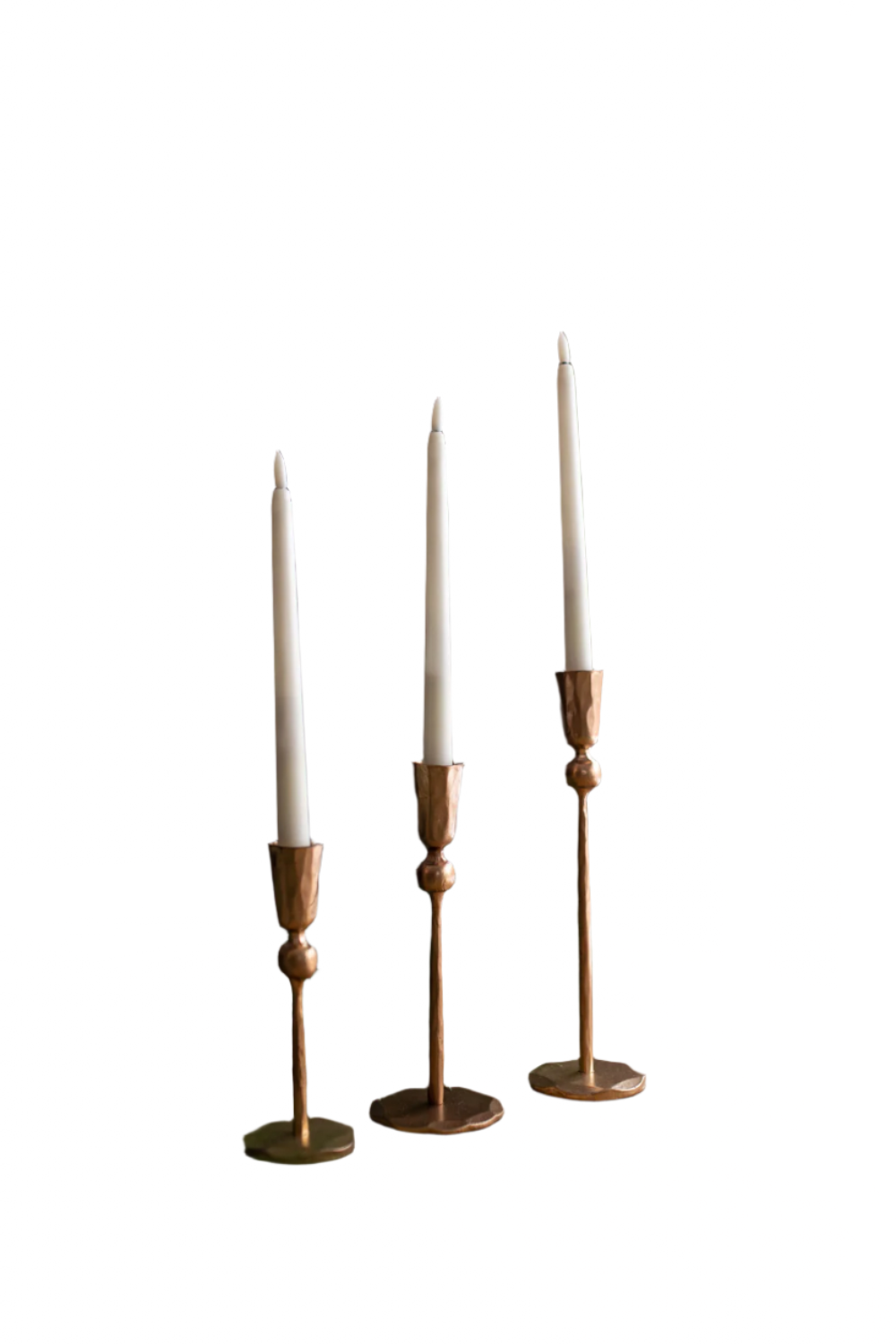 Gold Iron Ball Candle Holders