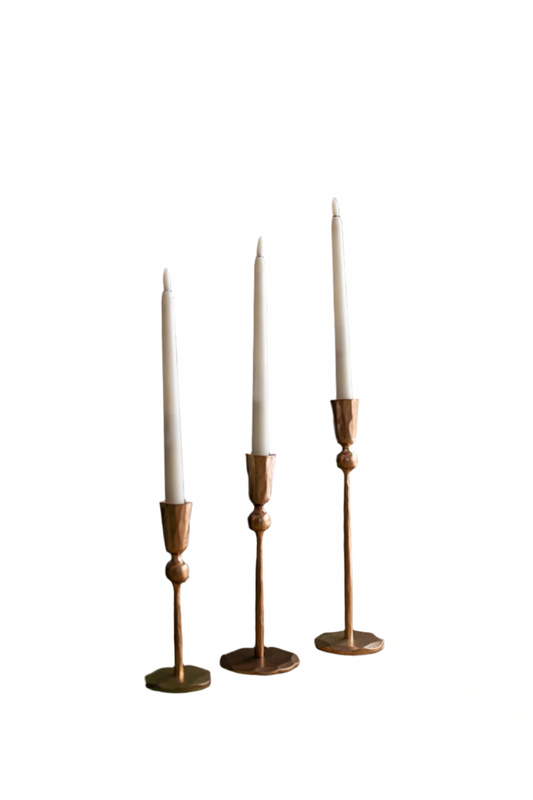 Gold Iron Ball Candle Holders