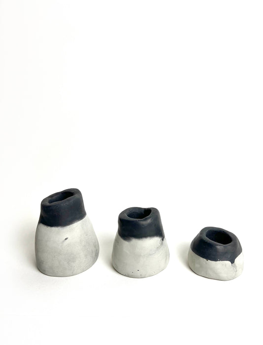 Concrete Organic Taper Candle Holder