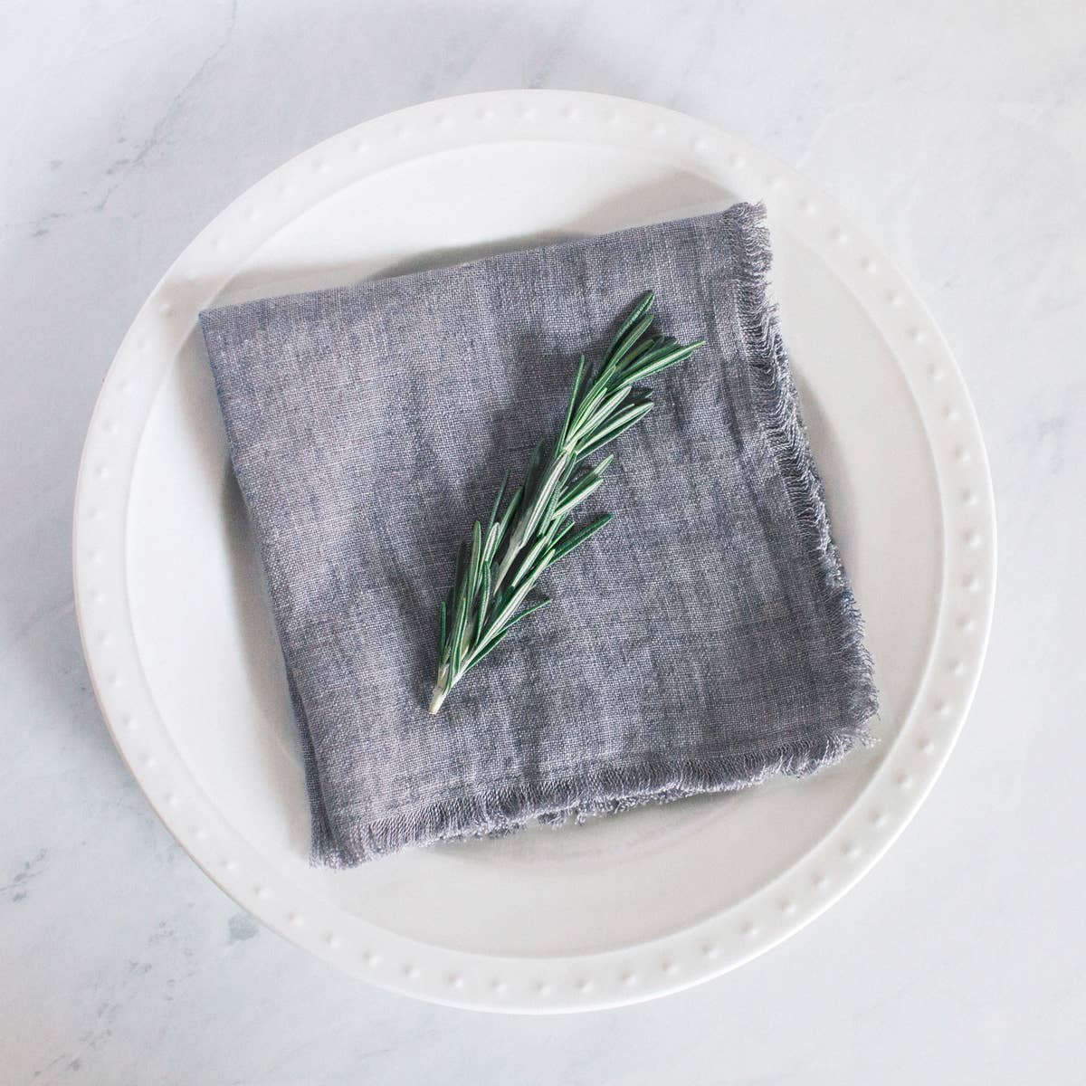 Stone Washed Linen Cocktail Napkins