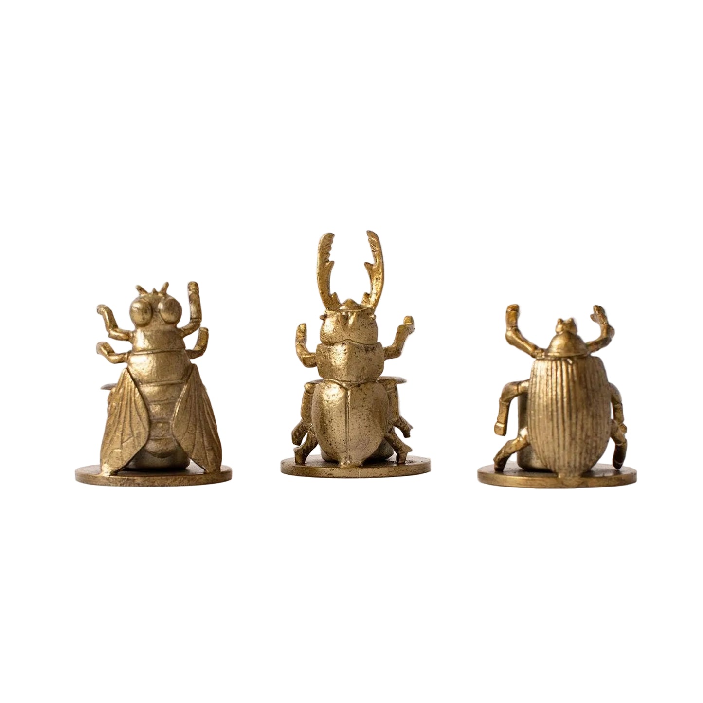 Candle Holders - Golden Bugs