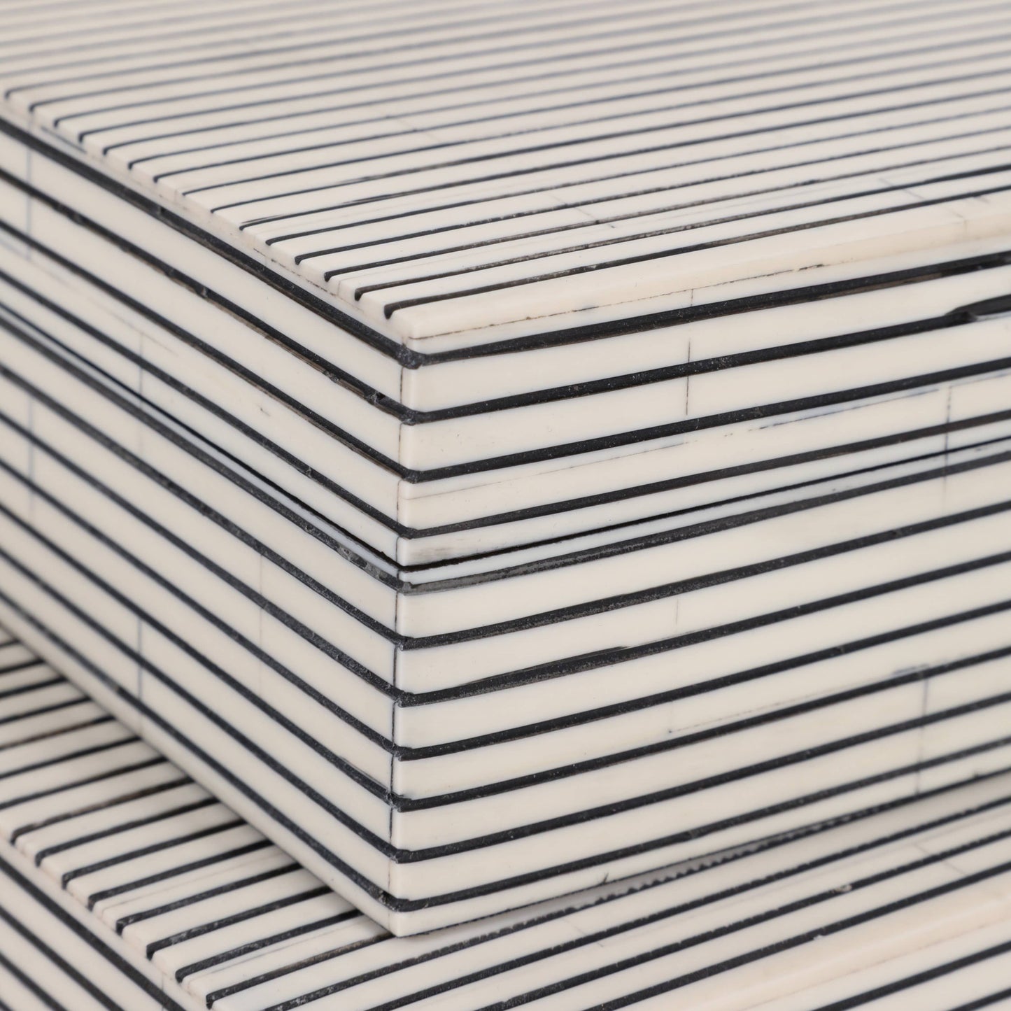 Black Pinstripe Decorative Boxes