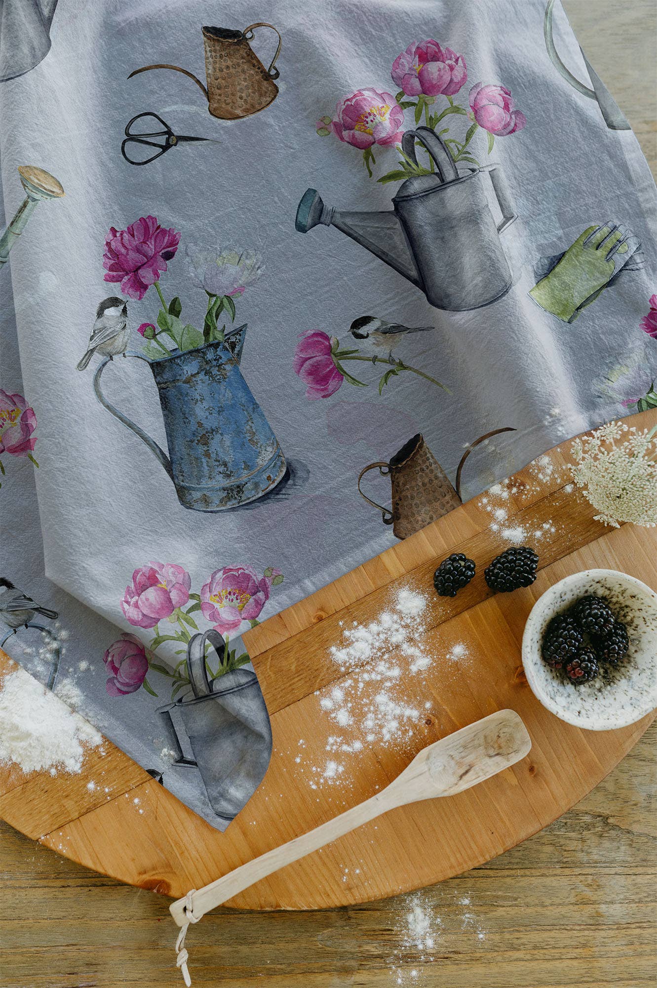 Bouquets & Birds Linen Tea Towels