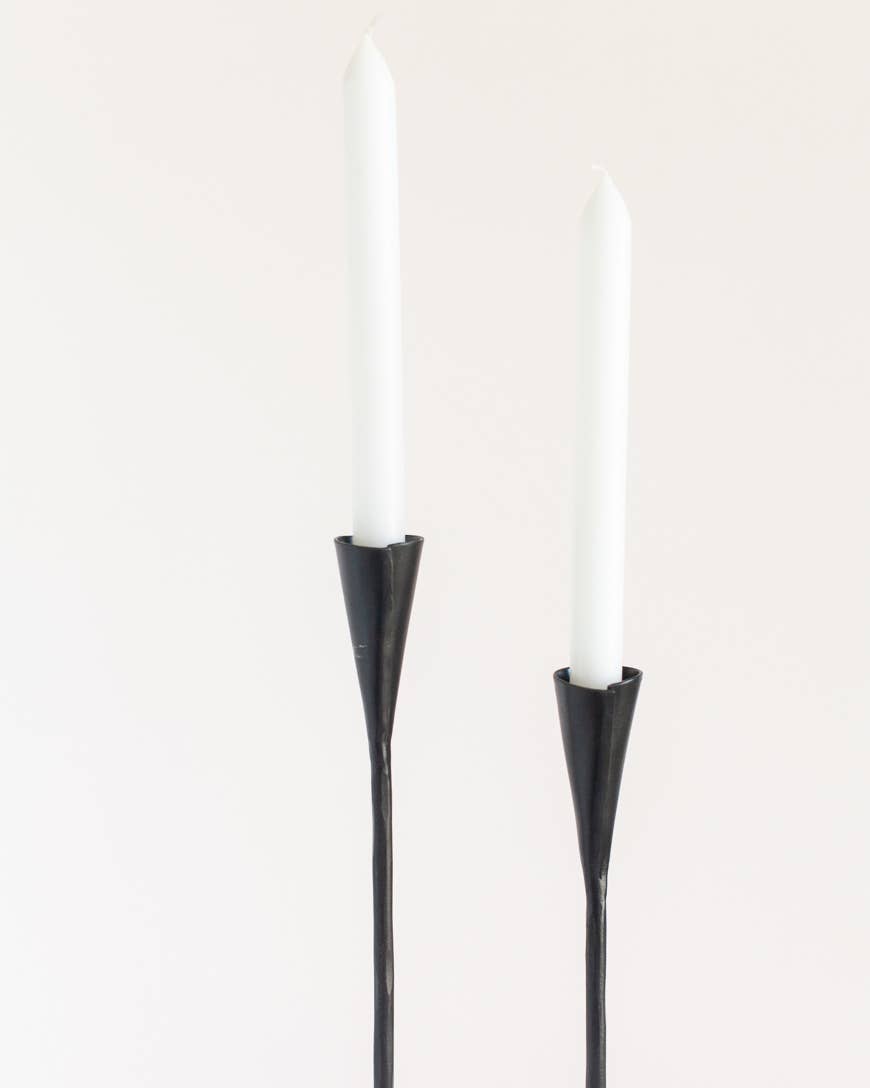 Hand-Forged Iron Candle Holders