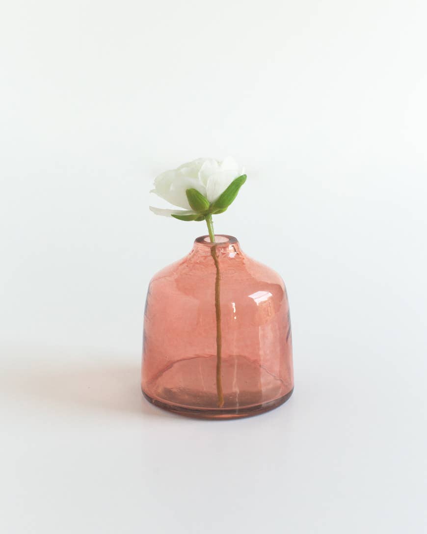 Bella Handblown Hammered Glass Bud Vase