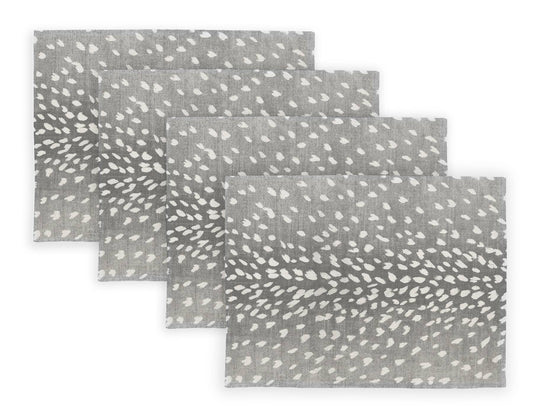 Antelope Linen Placemats - Grey