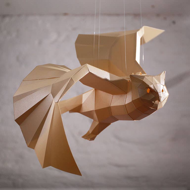 Hanging Owl Origami Model