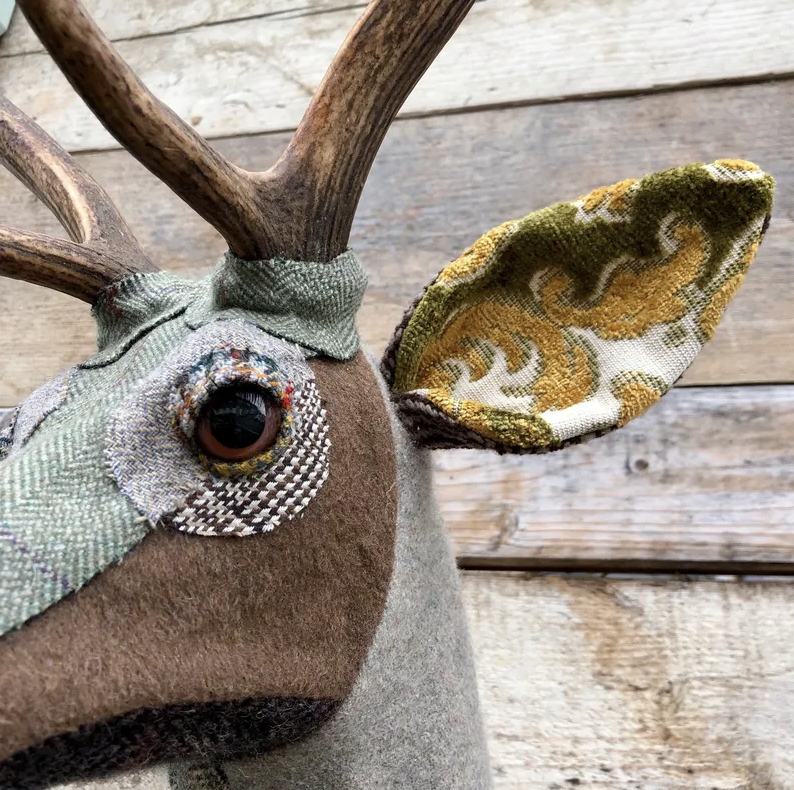 Textile Deer Head - Scott