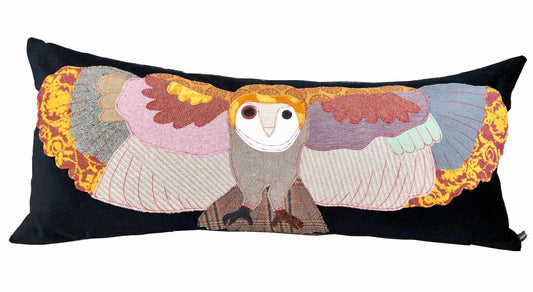 Flying Owl Throw Pillow