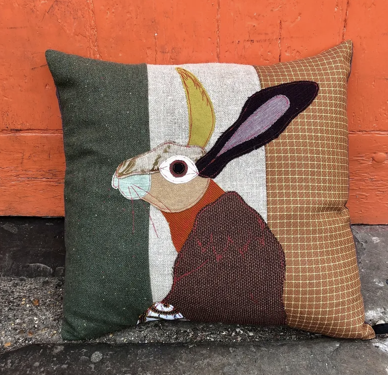 Forest Hare Throw Pillow