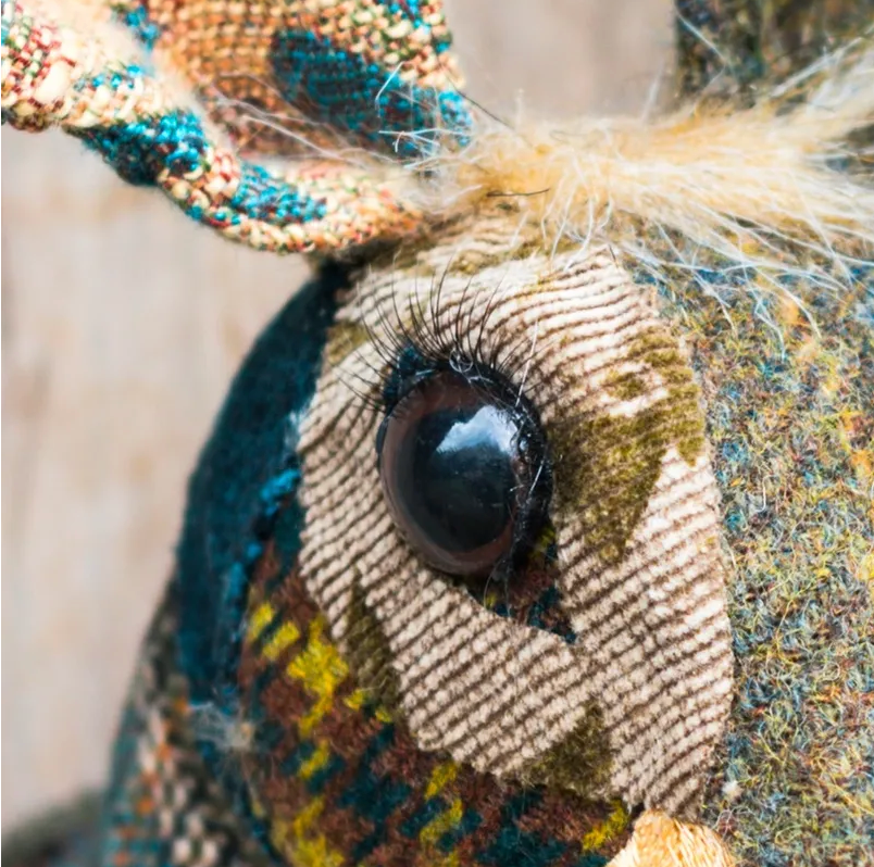 Textile Hare Head - Hattie