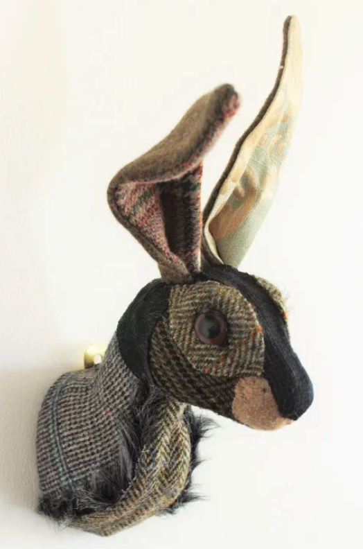 Textile Hare Head - Henry