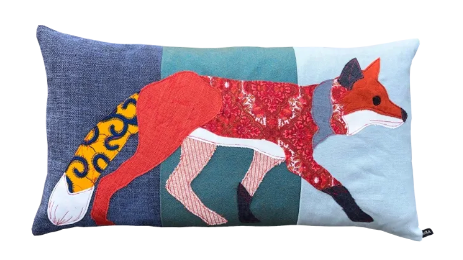 Running Fox Throw Pillow