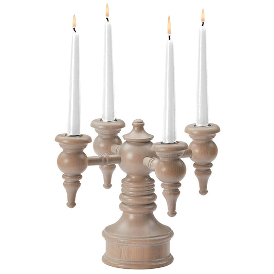 The Duchess Candelabra in Beach Oak