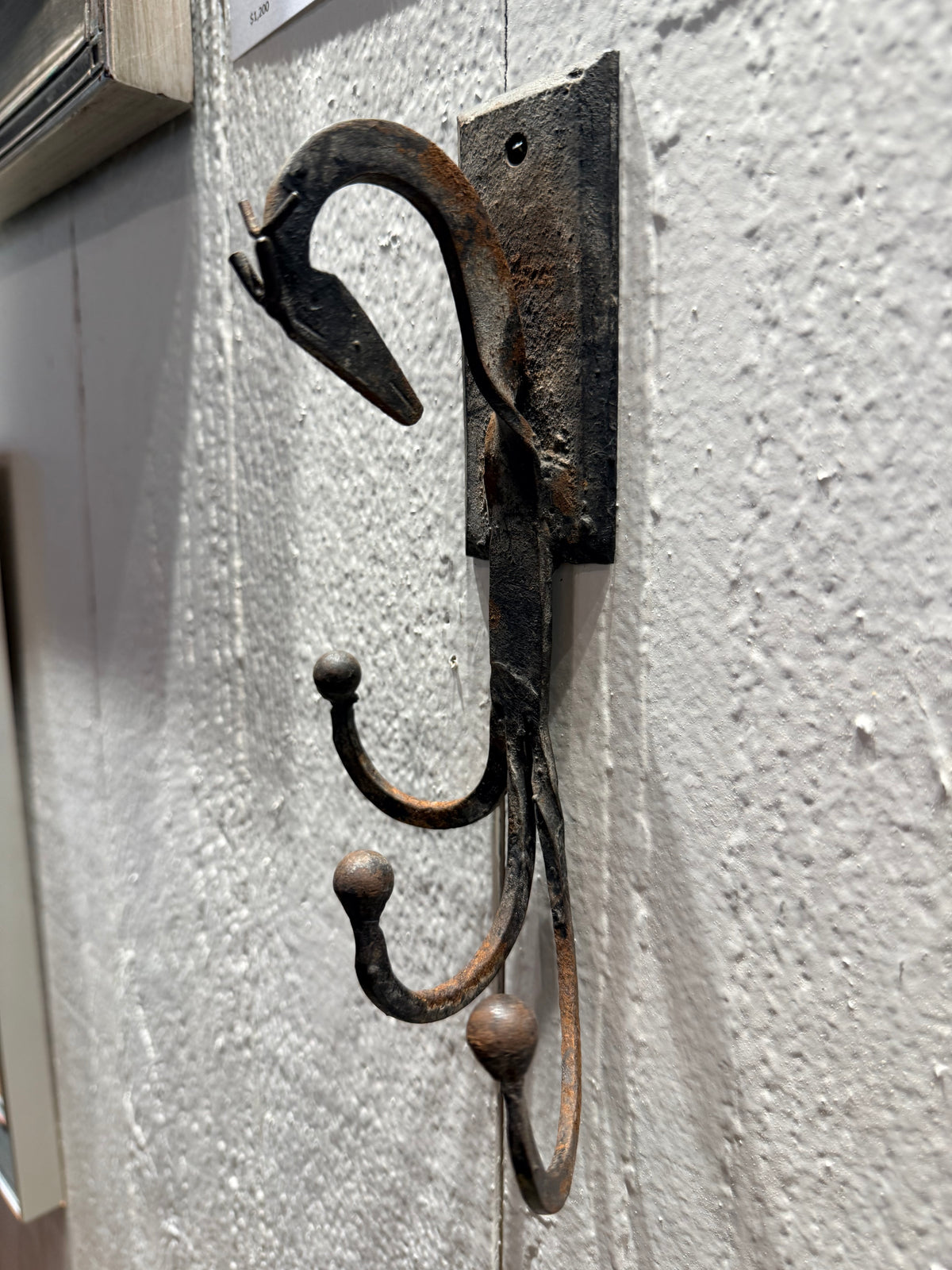 Vintage Forged Iron Horse Head Wall Hook