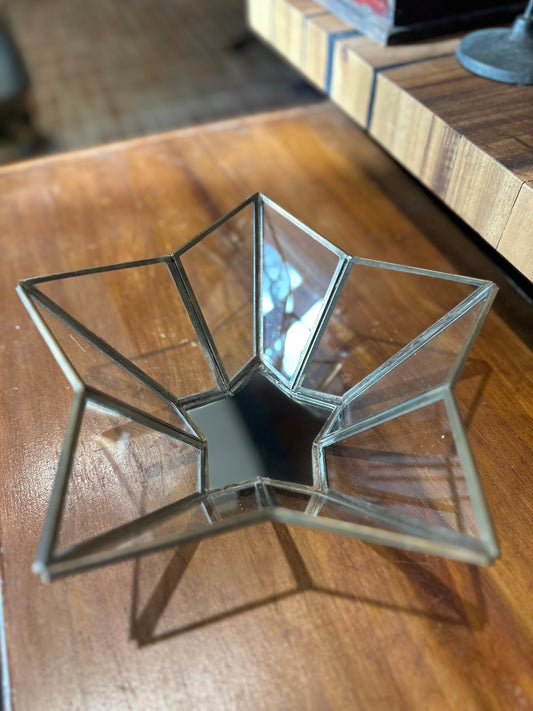 Glass Star Bowl/Candle Holder