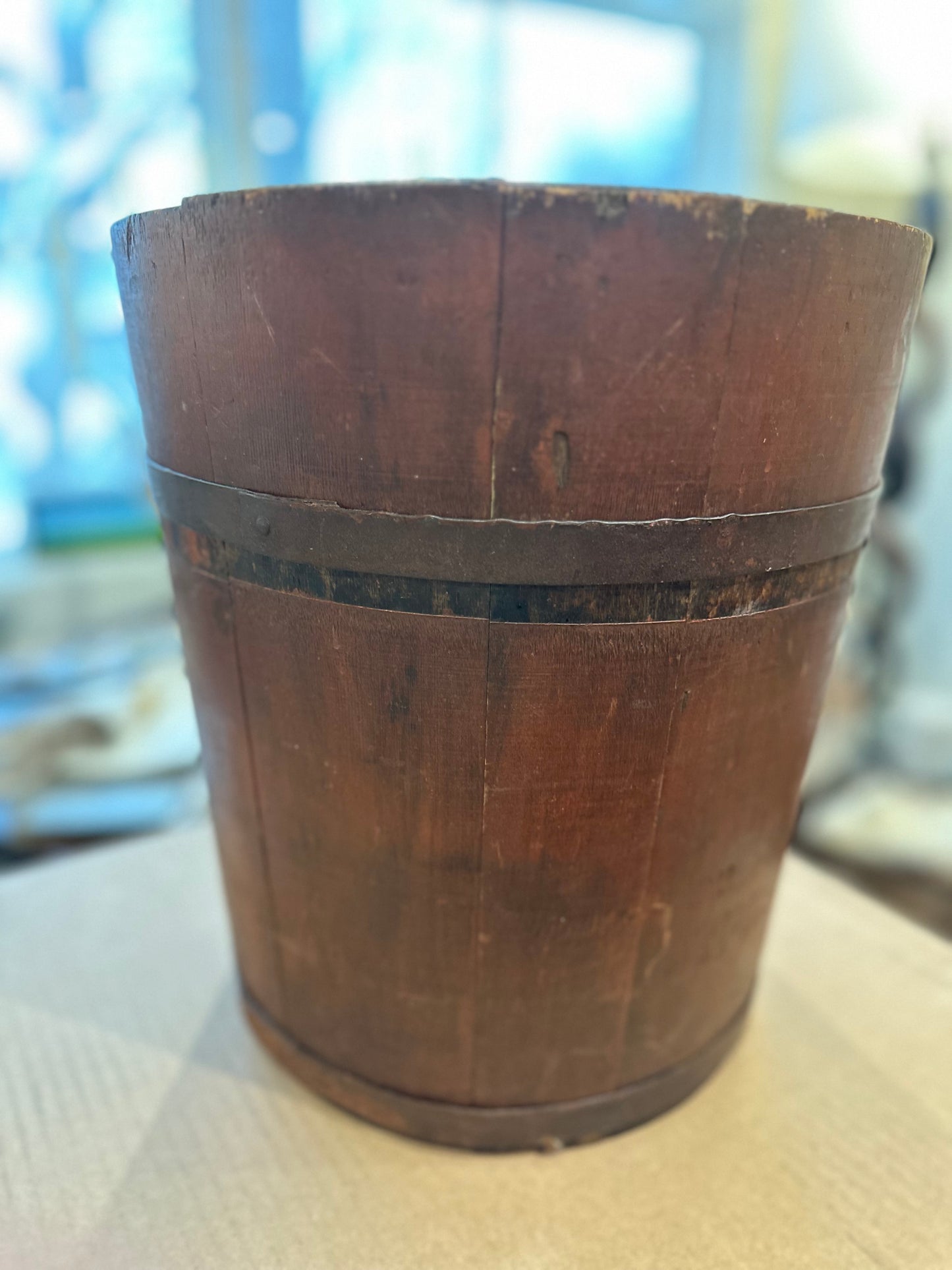 Vintage Wooden Sap Bucket