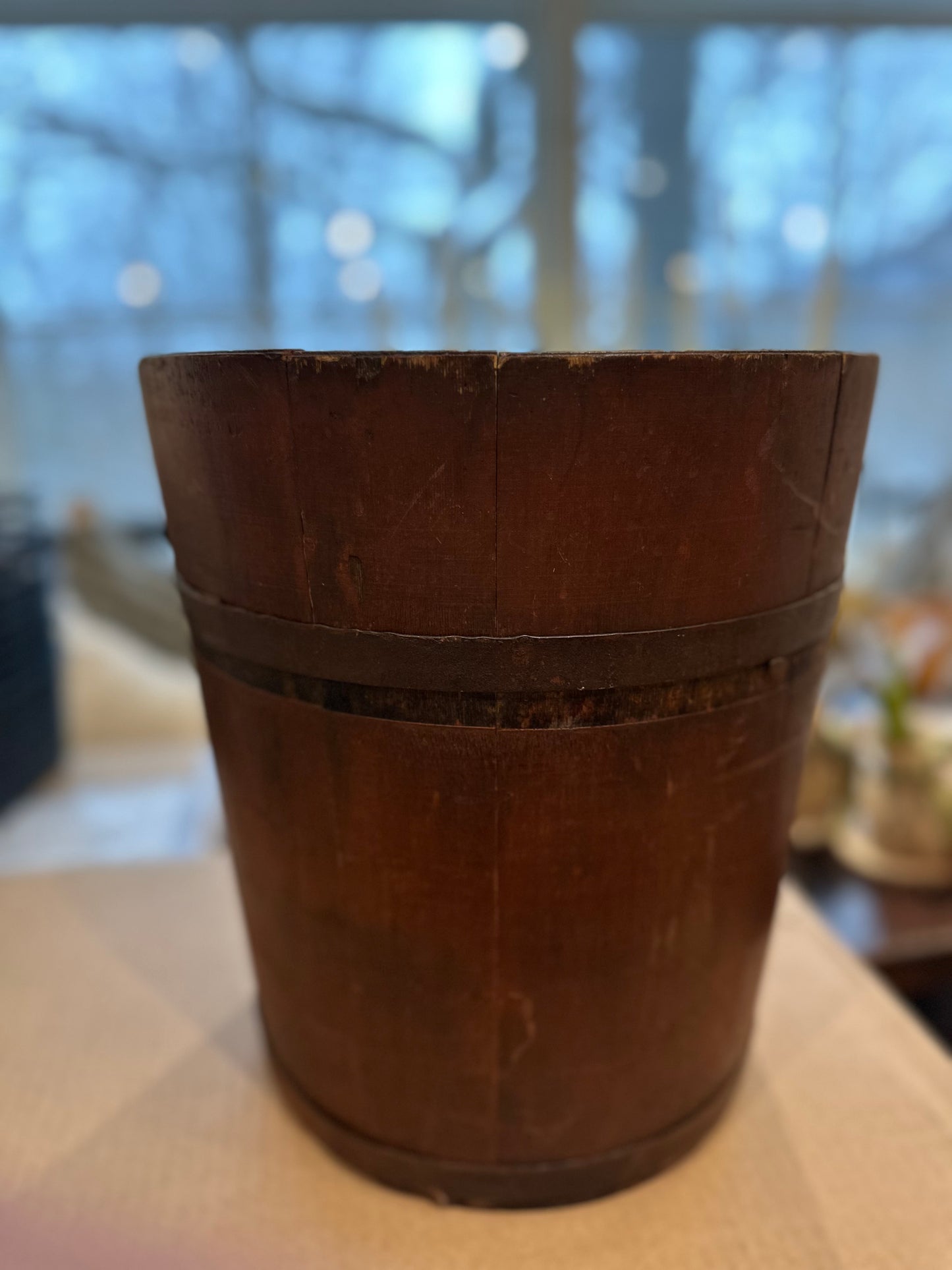 Vintage Wooden Sap Bucket