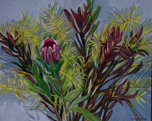 Queen Protea and Blue Star Amsonia