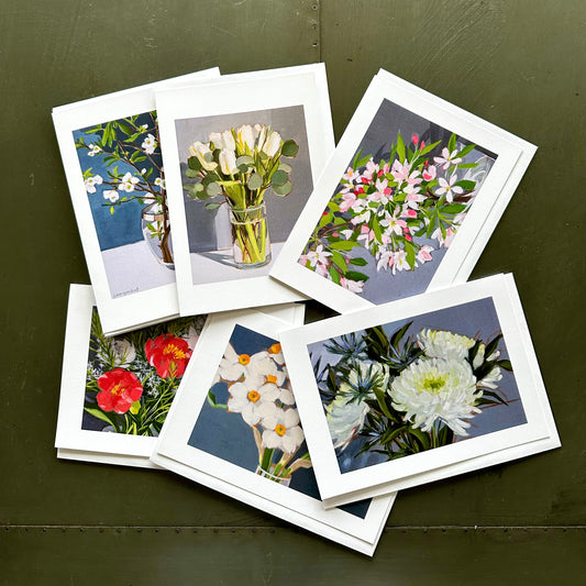 Boxed Set of Floral Note Cards by Kate Longmaid Studio