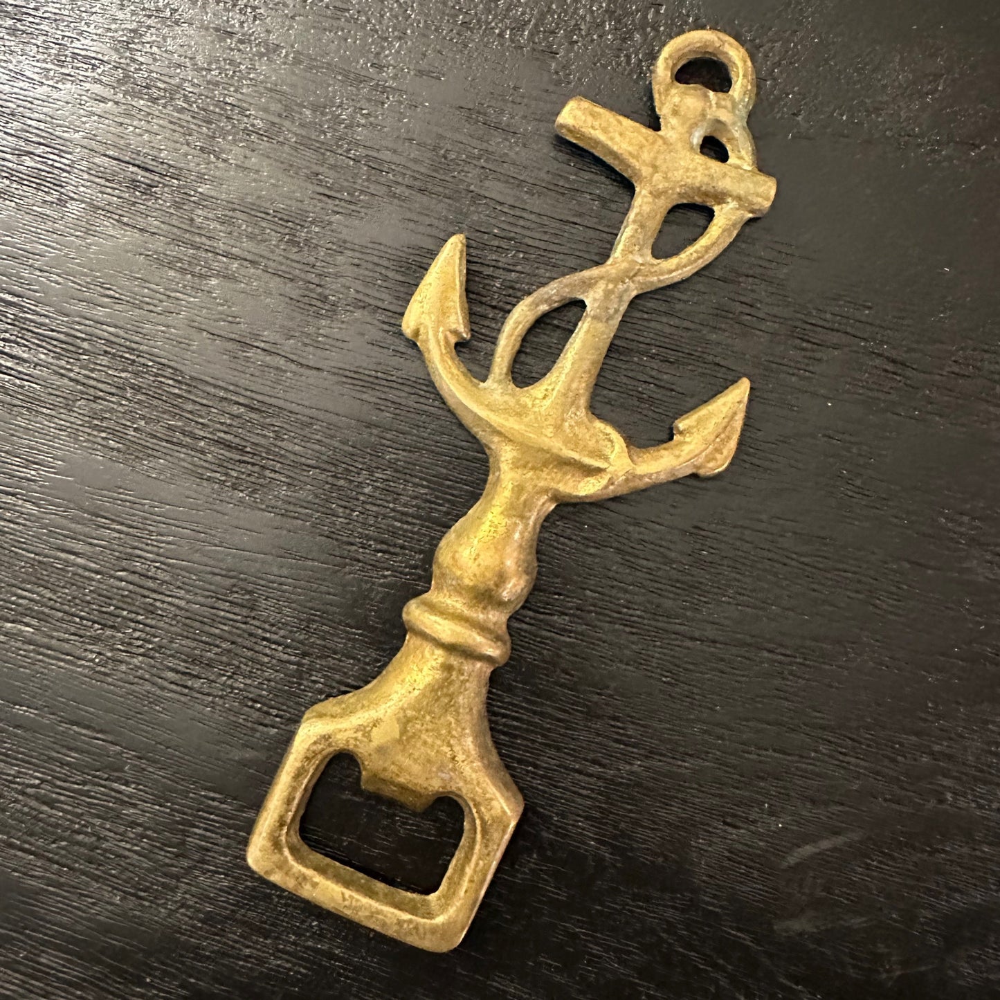 Vintage Solid Brass Bottle Opener - Anchor